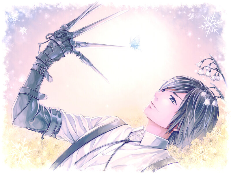 Man with Mechanical Hand — White