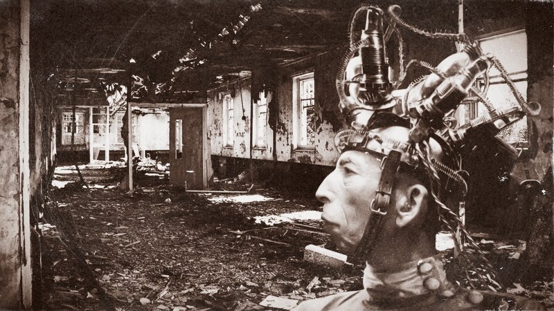 Man with Mechanical Helmet — Black