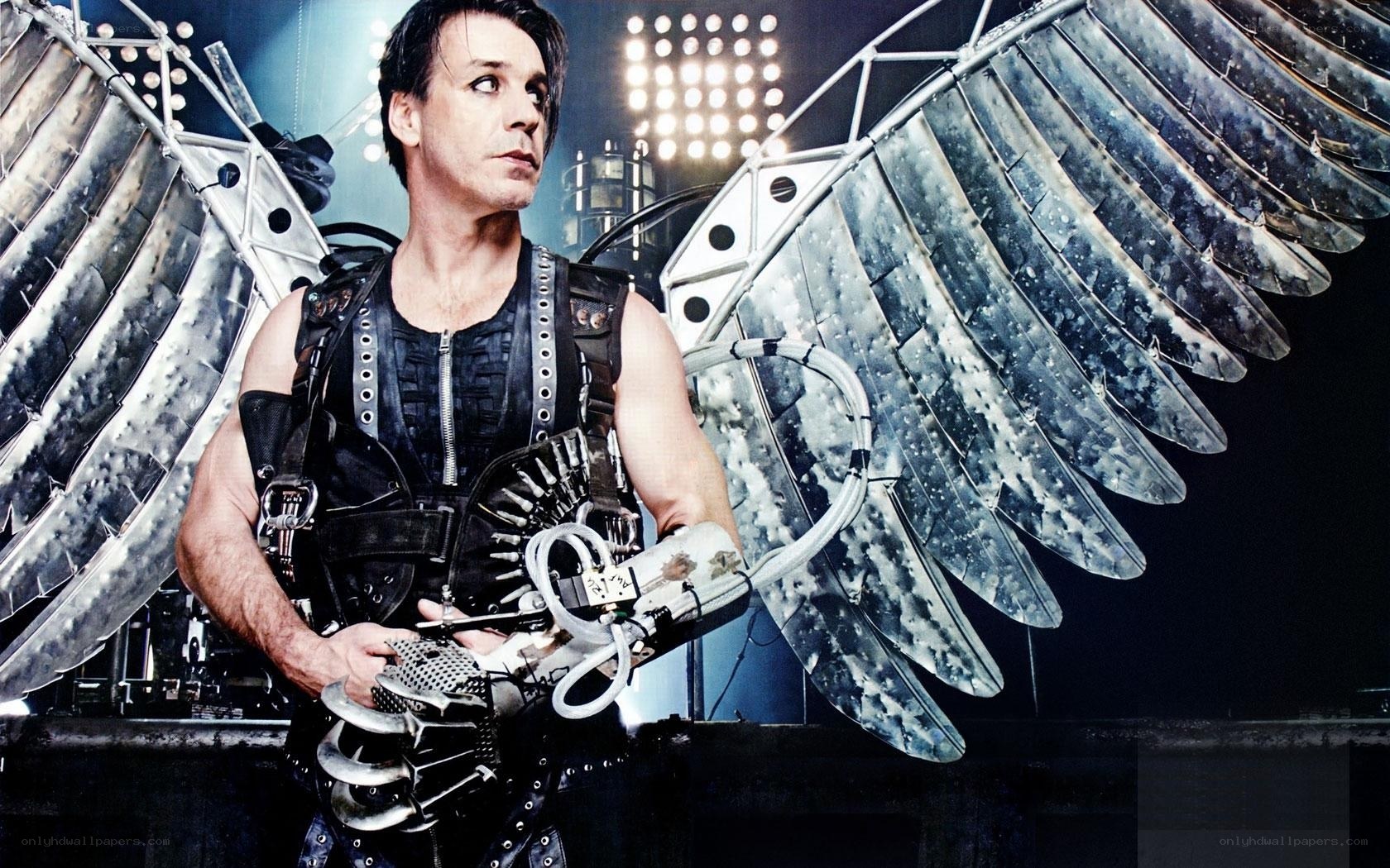 man with mechanical wings