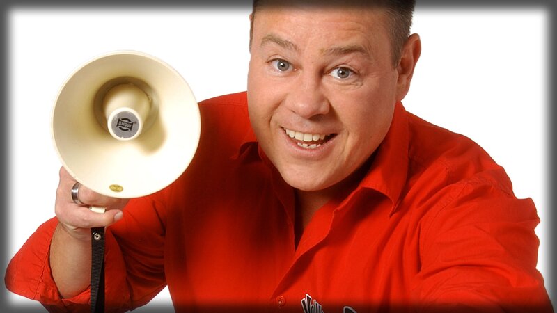 man with megaphone