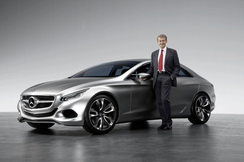 Man with Mercedes-Benz concept car
