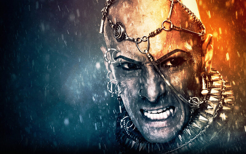 Man with Metal Face Jewelry