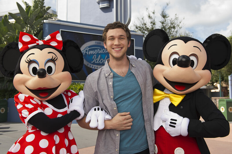 Man with Mickey and Minnie Mouse