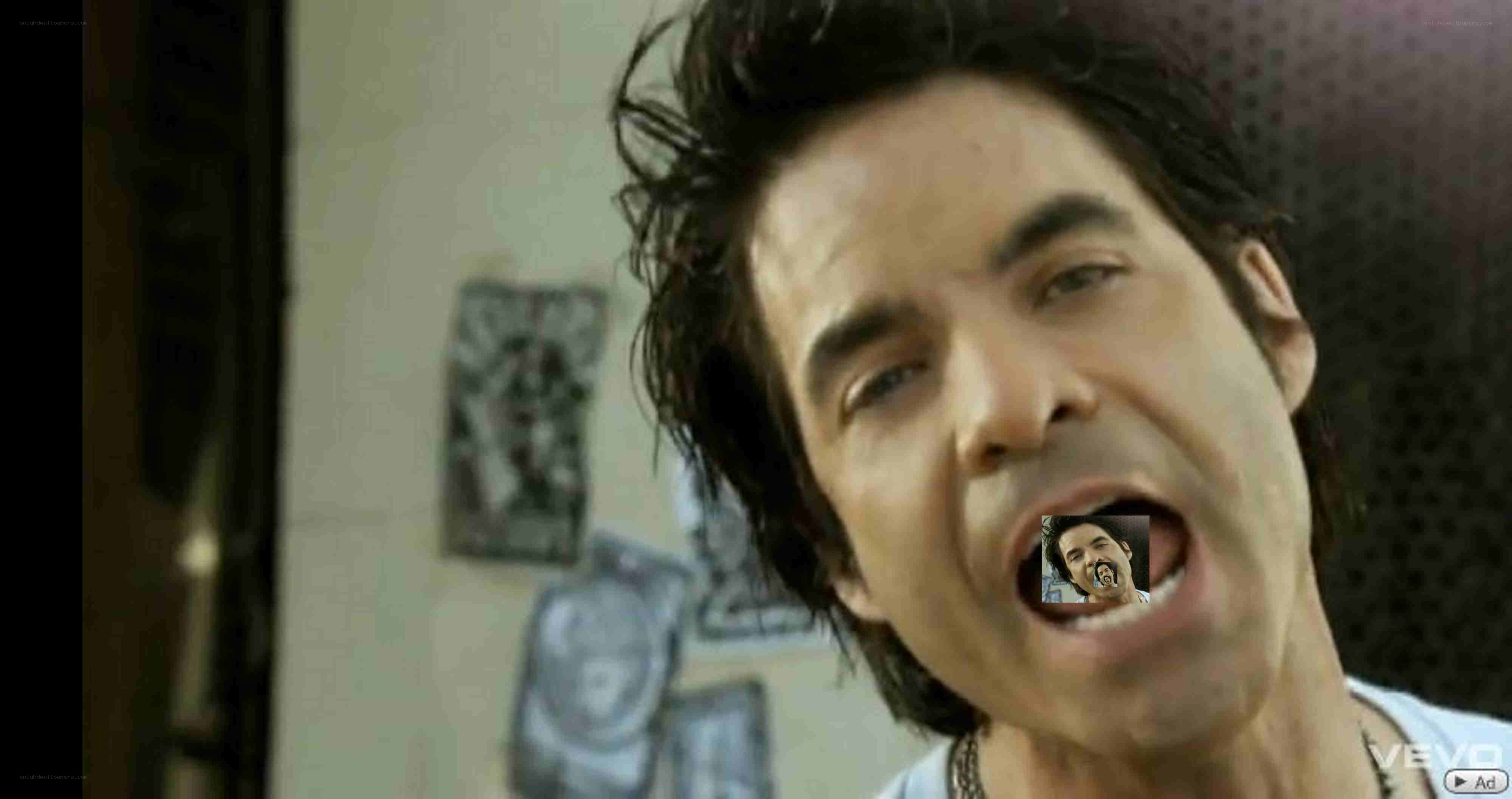 man with mouth open