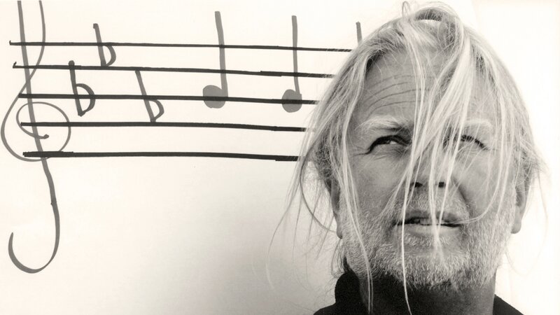 man with musical notes