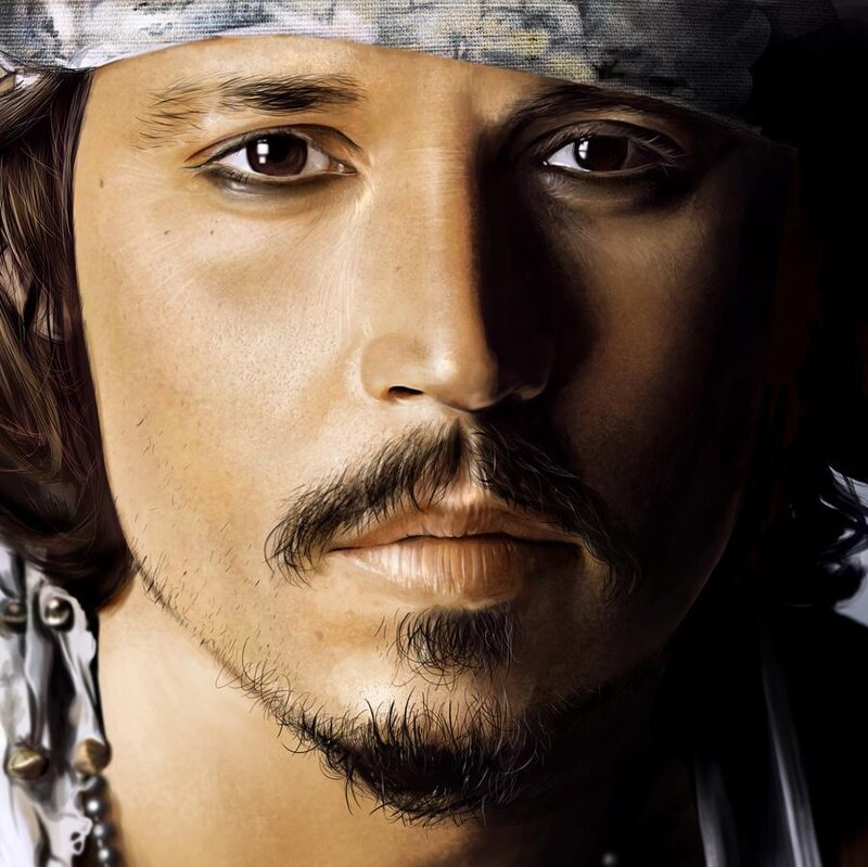 Man with Mustache and Bandana