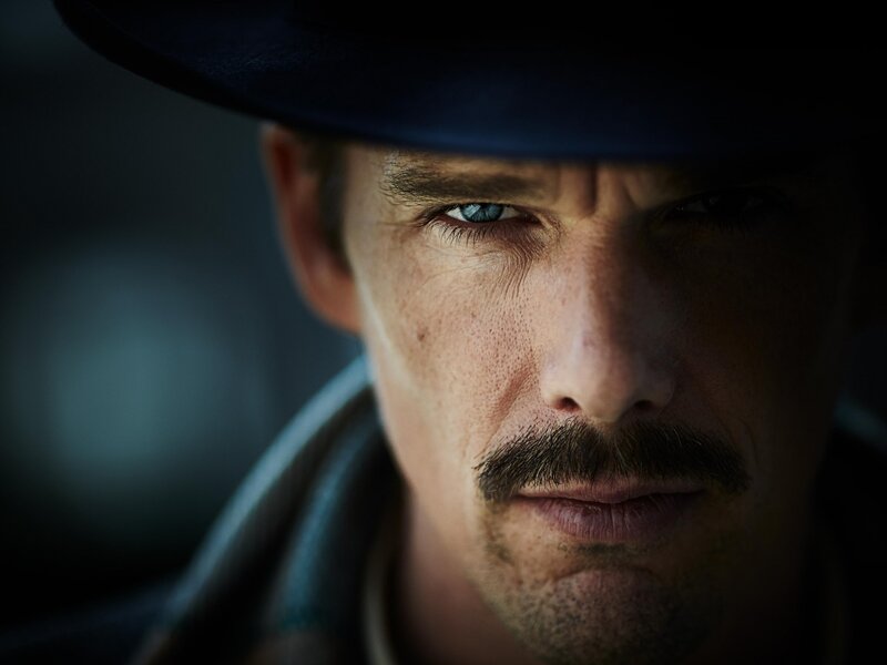 Man with Mustache and Hat — Black, Dramatic, Photograph, Coat