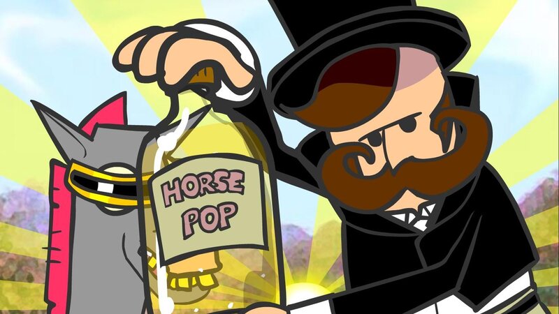 Man with Mustache and Horse