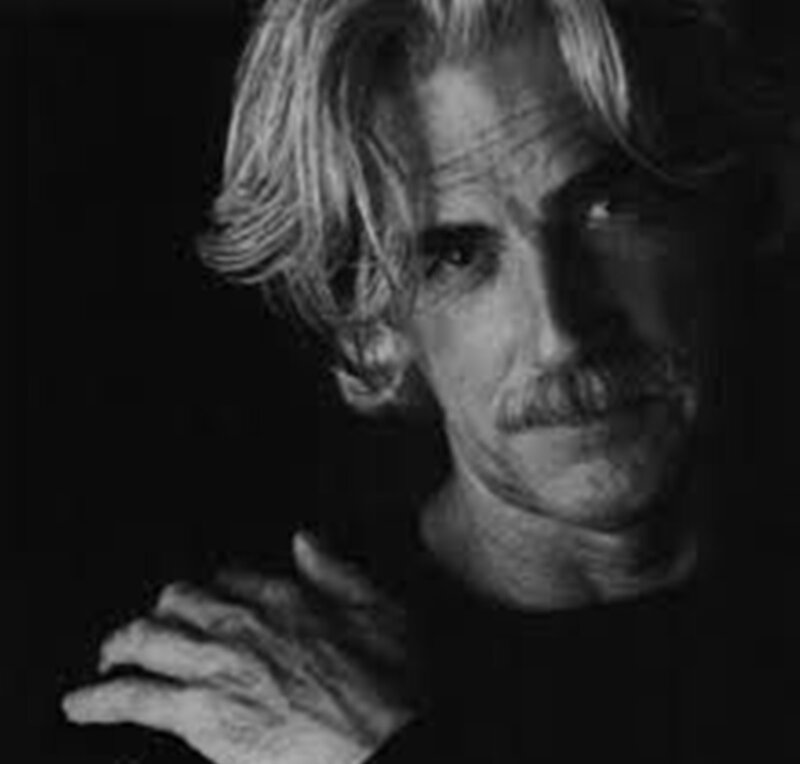 Man with Mustache — Black, Dramatic, Photograph, Hand