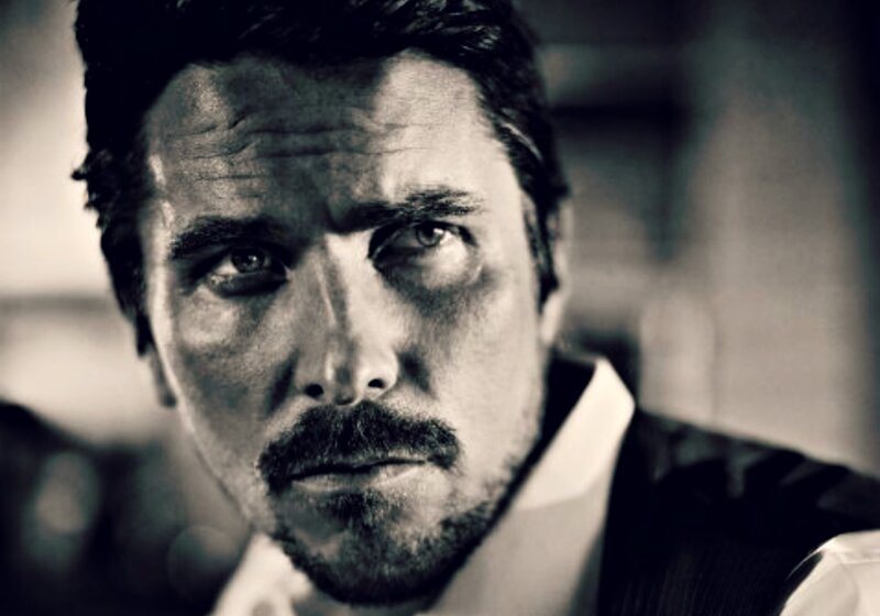 Man with Mustache — Black, Dramatic, Photograph, Shirt
