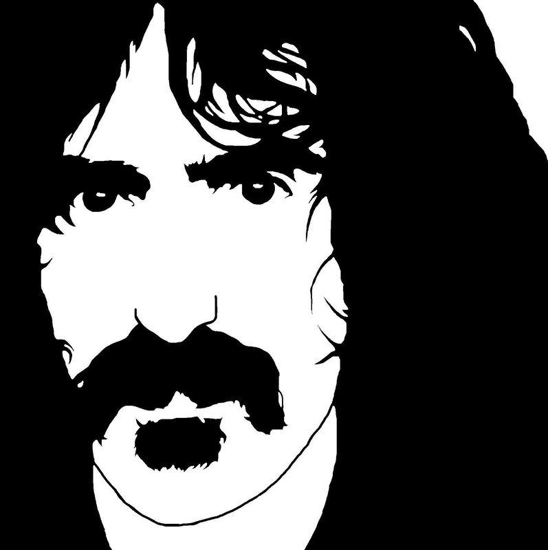 Man with Mustache — Black, Dramatic, Vector Art