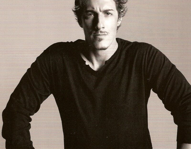 Man with Mustache — Black, Serious, Photograph, Sweater