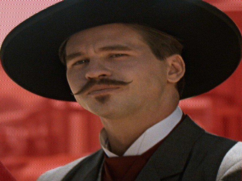 Man with Mustache — Black, Serious