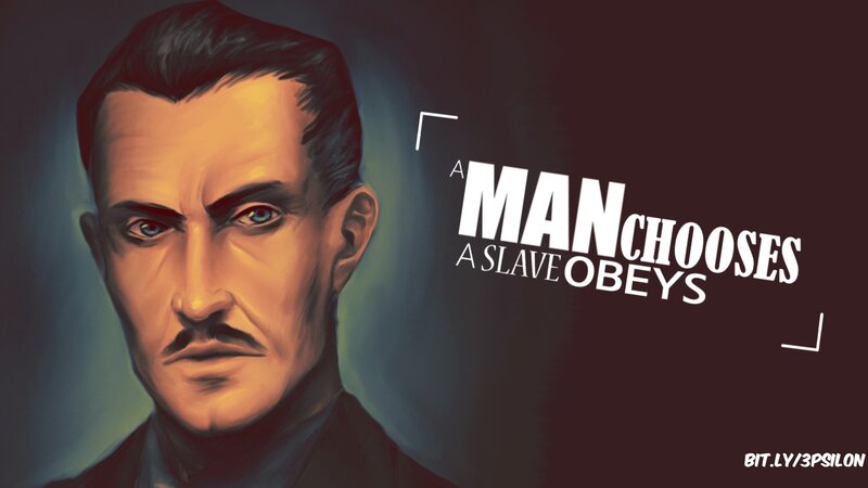 Man with Mustache — Brown, Dramatic
