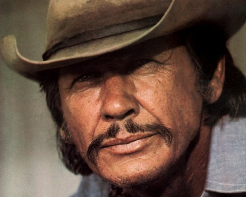 Man with Mustache — Brown, Serious, Photograph, Cowboy Hat