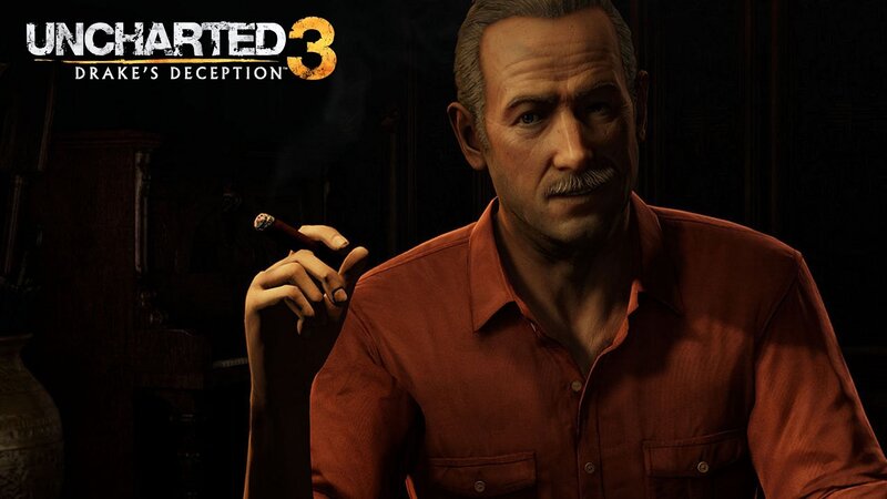 Man with Mustache Holding Cigar