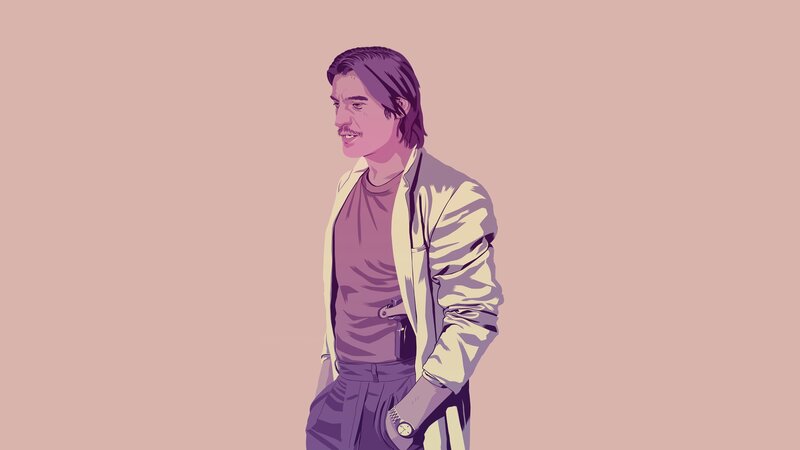 Man with Mustache — Pink, Neutral