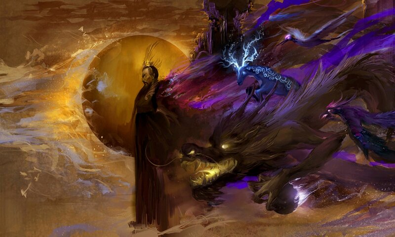 Man with Mythical Creatures