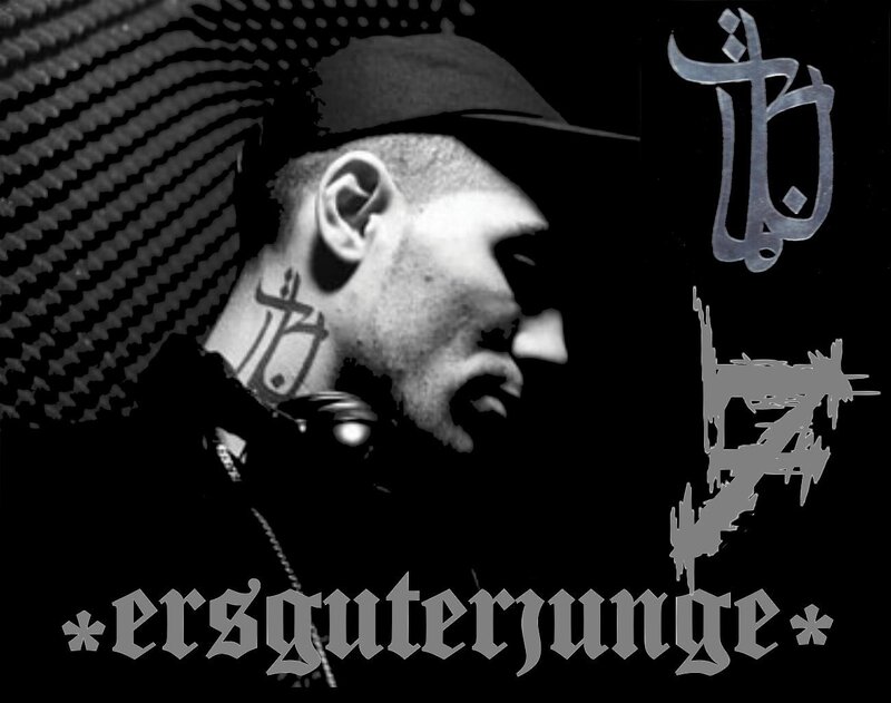 man with neck tattoo and headphones