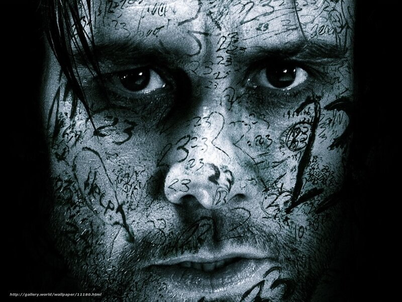 man with numbers on face