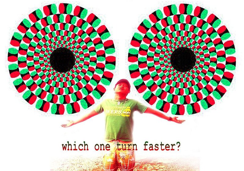 Man with Optical Illusions