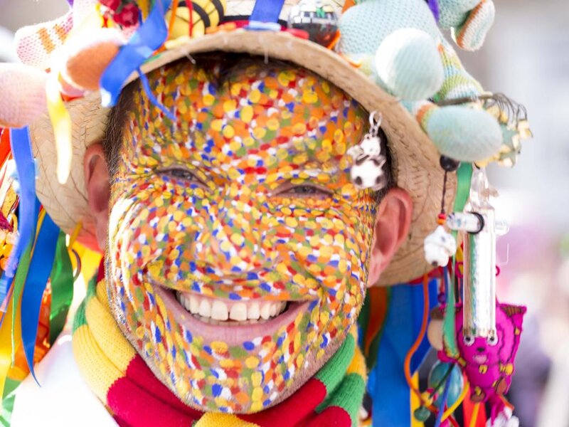 Man with Painted Face — Yellow