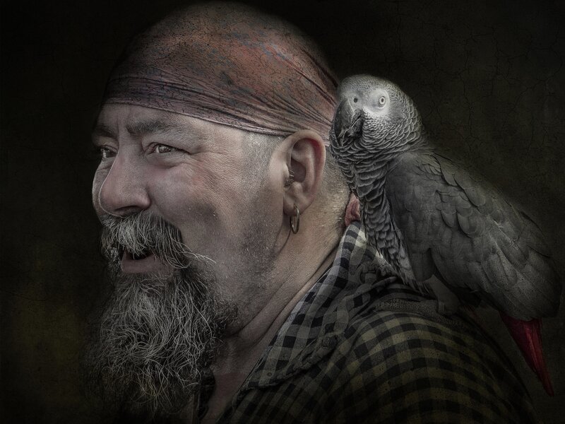 Man with Parrot