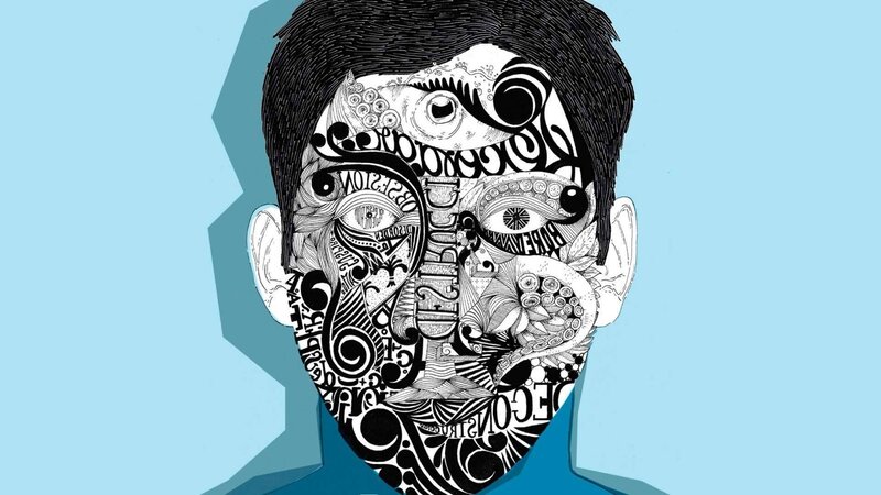 Man with Patterned Face
