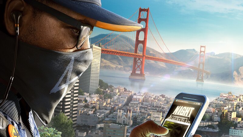 Man with Phone and Mask