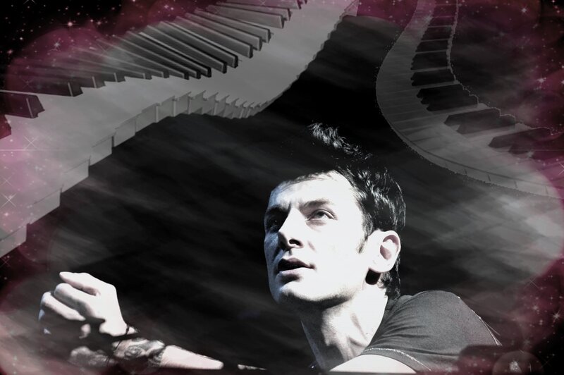 Man with Piano Keys