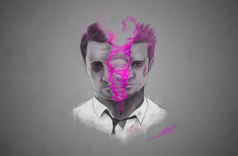 Man with Pink Liquid