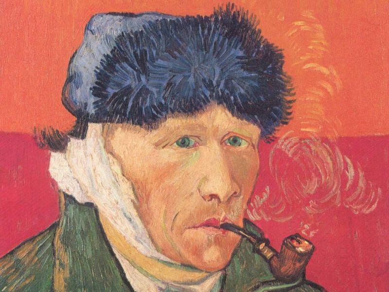 Man with Pipe and Hat — Red