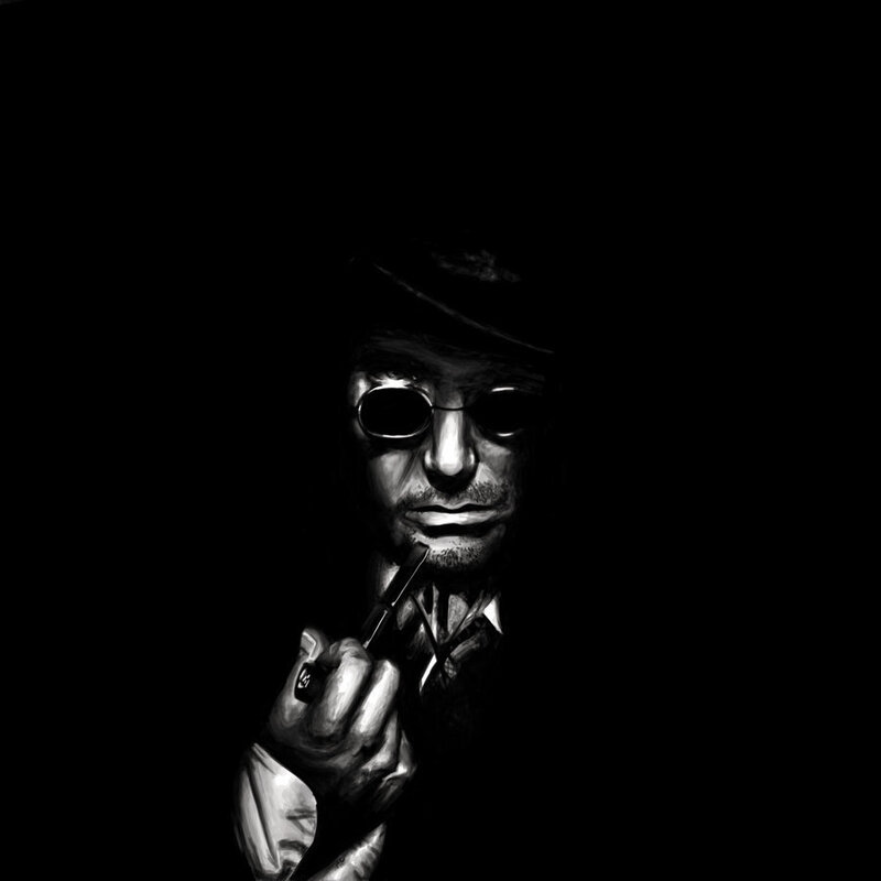man with pipe and sunglasses