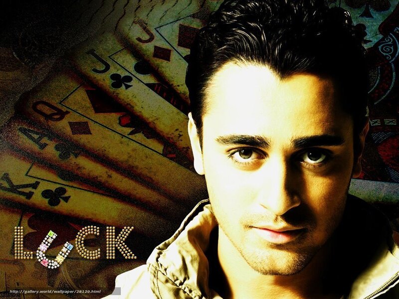 Man with playing cards background