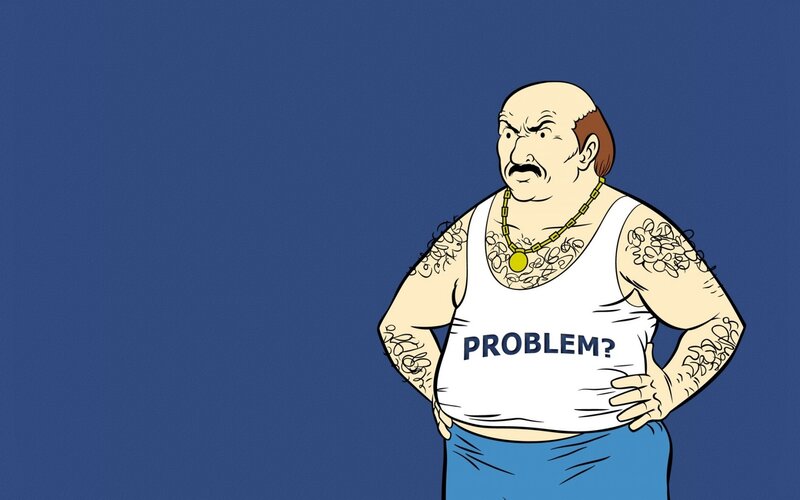 man with problem text