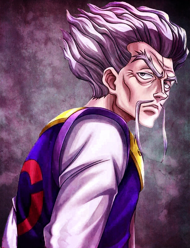 Man with Purple Hair — Dramatic, Manga