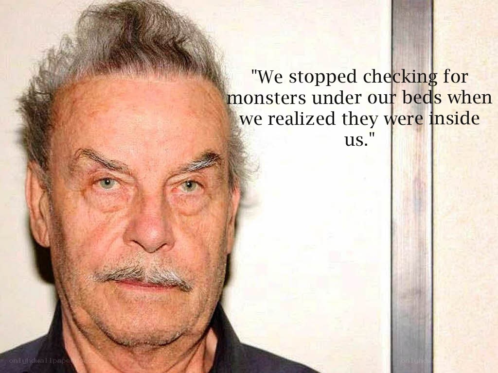 man with quote about monsters