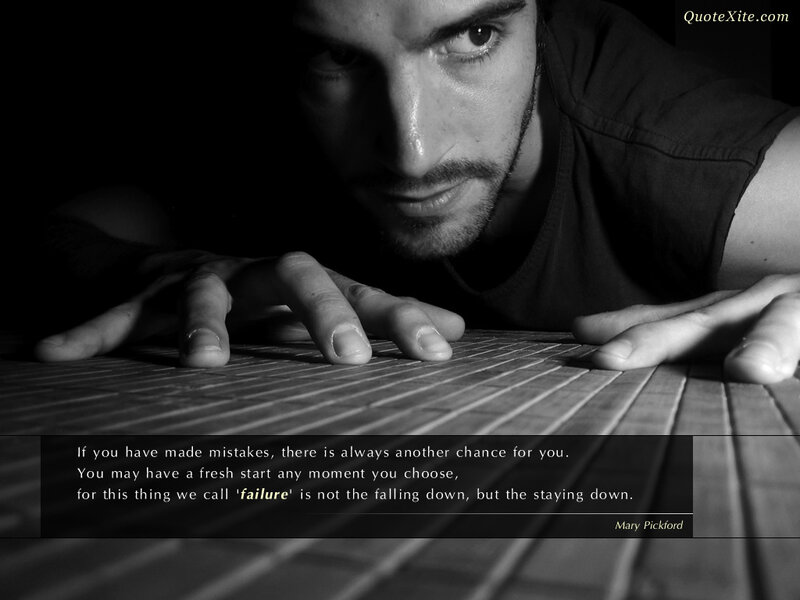 man with quote on floor