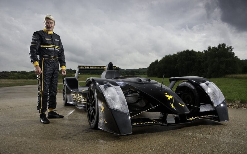 Man with Race Car — Black