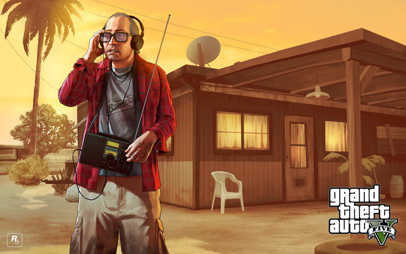 man with radio in desert