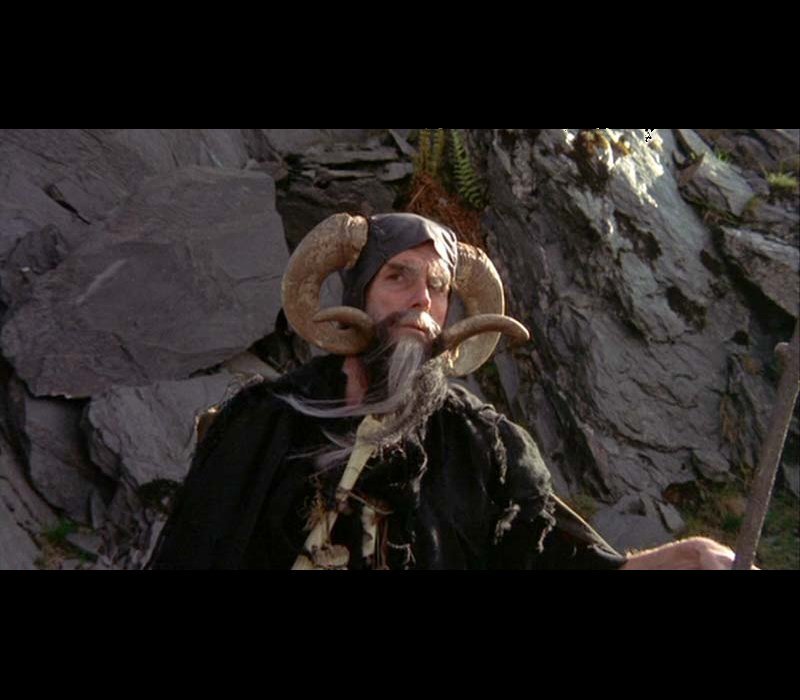 man with ram horns