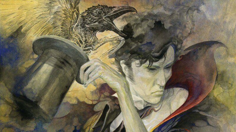 Man with Raven on Hat