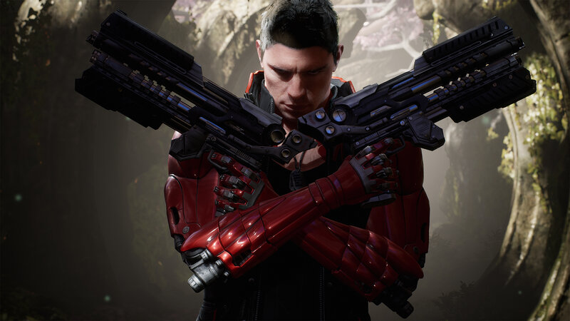Man with Red Armor — Dramatic