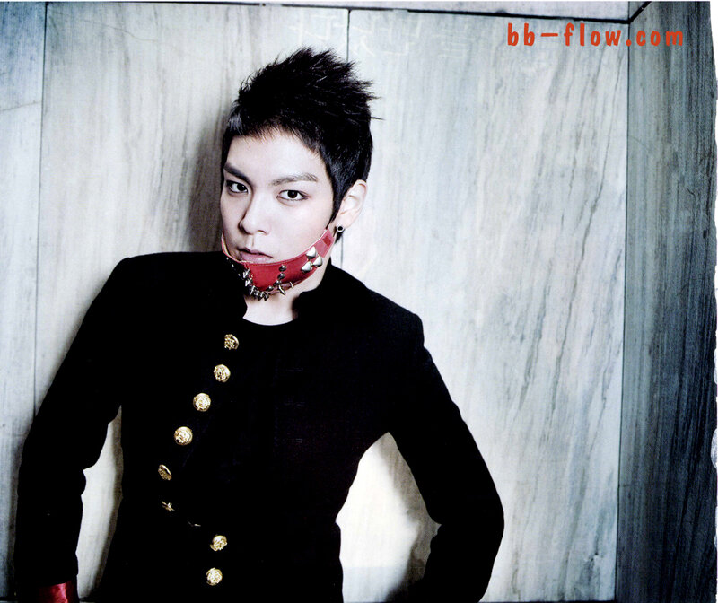 man with red collar accessory