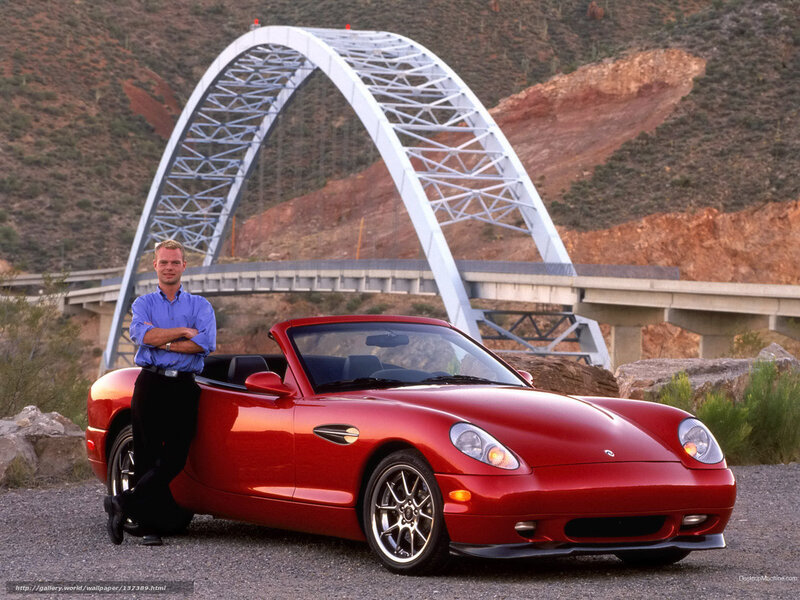 Man with Red Convertible