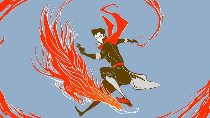 Man with Red Energy