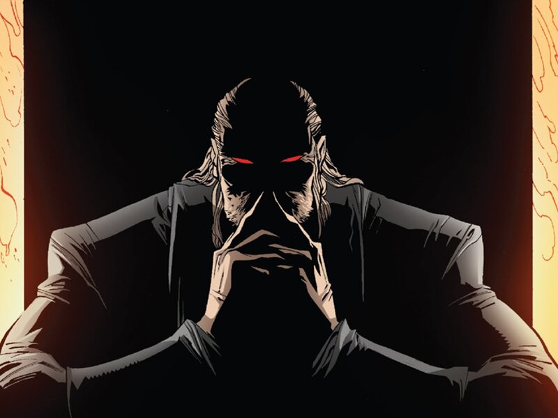 Man with Red Eyes — Black, Dramatic, Comic