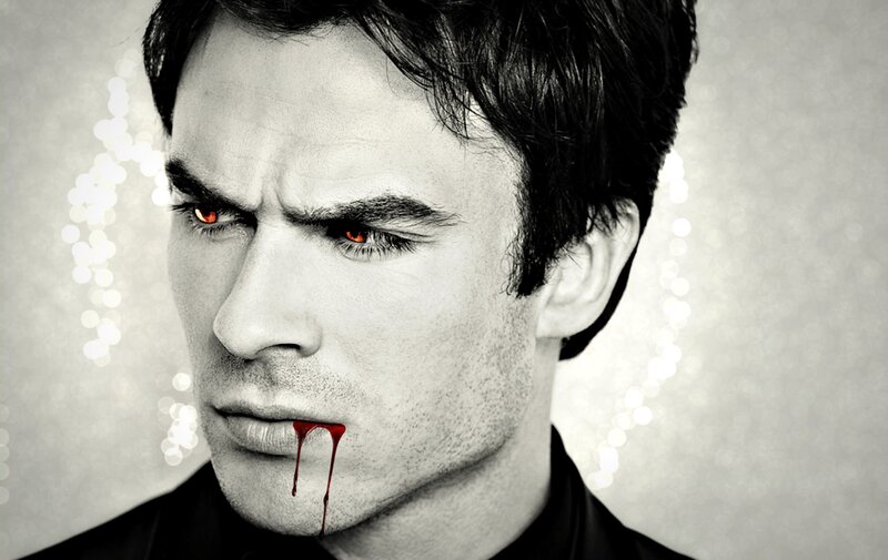 Man with Red Eyes — Black, Dramatic, Photograph