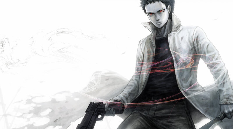 Man with Red Eyes — White
