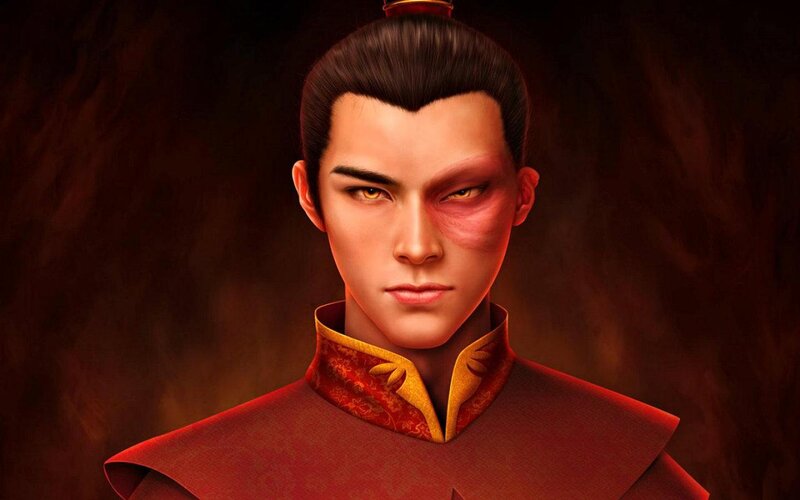 Man with Red Face Mark